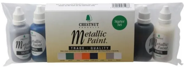 Chestnut Akrylmaling Metalliske Farger Startsett