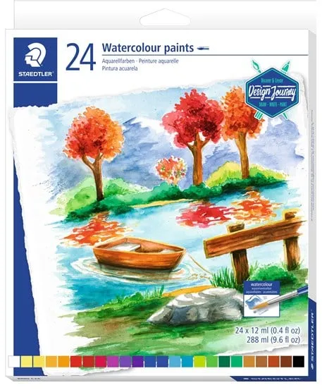 Staedtler Akvarellfarge 24 stk. ass. 12 ml