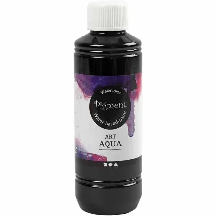 Flytende akvarellmaling, svart, 250 ml/ 1 fl.