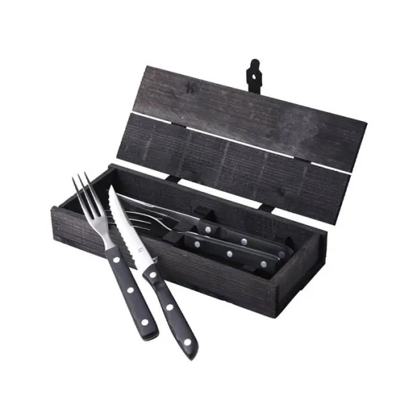Biff-/grillbestikk Gense Old Farmer 4 deler - Svart/stål