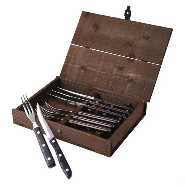 Gense Old farmer biff-/grillbestikk 8 deler - Tre/Stål