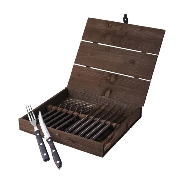 Biff-/grillbestikk Gense Old Farmer 12 deler - Tre/stål