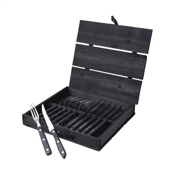 Biff-/grillbestikk Gense Old Farmer 12 deler - Svart/stål