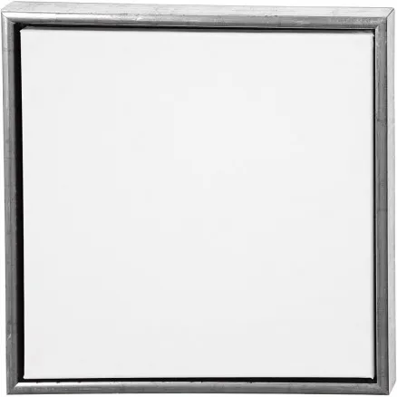 ArtistLine Canvas med ramme, antikk sølv, hvit, dybde 3 cm, str. 44x44