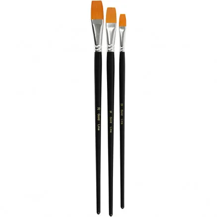 Gold Line Pensler, L: 30-33 cm, B: 12-20 mm, flat, 3 stk./ 1 pk.