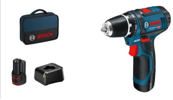 Bosch 12V Skrutrekker GSR 12V-15 2X2,0AH 1XGAL 12V-20 VESKE